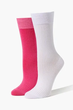 Ribbed Crew Sock Set - 2 Pack
