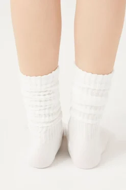 Ribbed Crew Socks