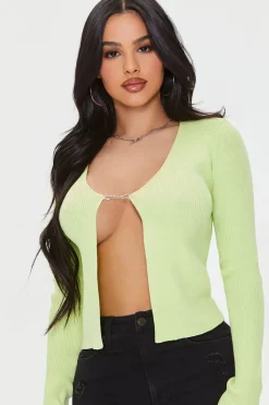 Ribbed Curb Chain Sweater