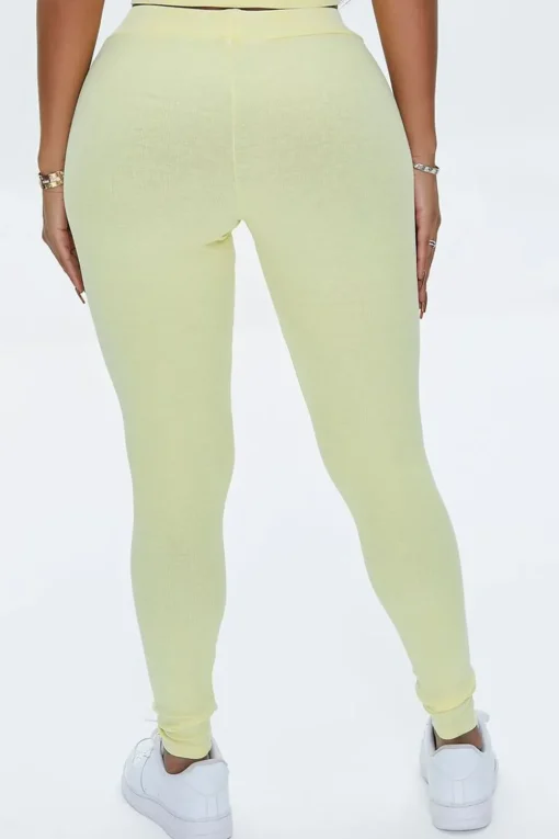 Ribbed High-Rise Leggings