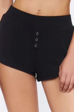 Ribbed Knit Lounge Shorts