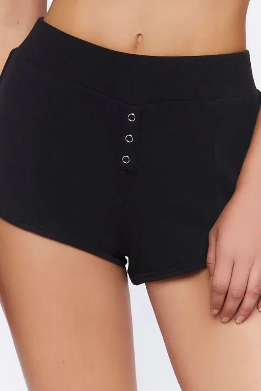 Ribbed Knit Lounge Shorts