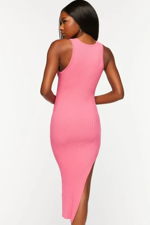 Ribbed Knit Midi Tank Dress