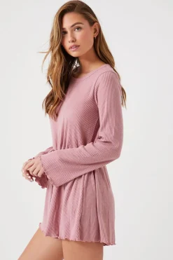 Ribbed Lettuce-Edge Romper