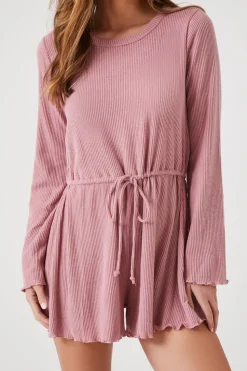 Ribbed Lettuce-Edge Romper