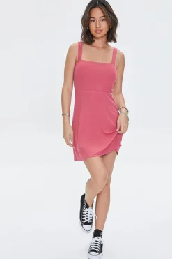 Ribbed Mini Skater Dress