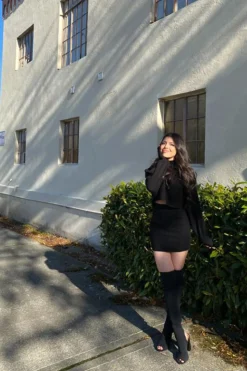 Ribbed Sweater & Mini Skirt Set