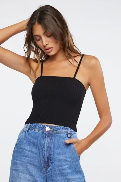 Ribbed Sweater-Knit Cami