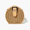 Round Straw Crossbody Bag