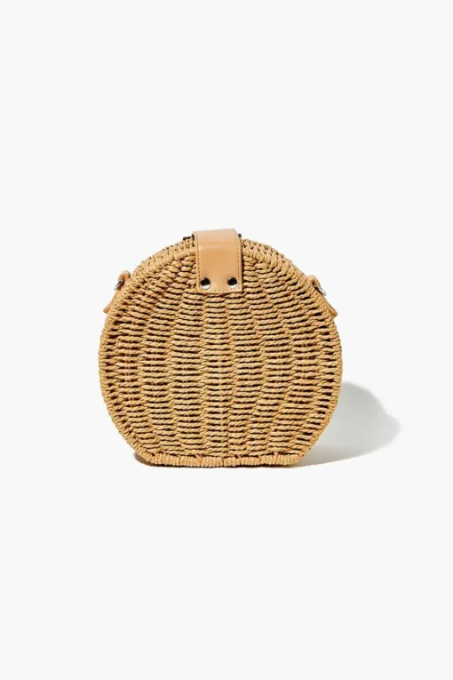 Round Straw Crossbody Bag