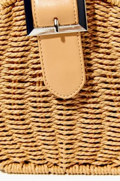 Round Straw Crossbody Bag