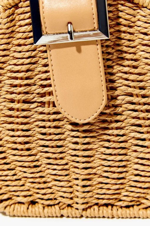 Round Straw Crossbody Bag