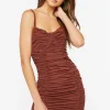 Ruched Bodycon Mini Dress