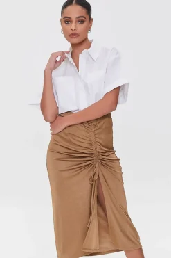 Ruched Drawstring Skirt