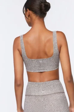 Ruched Drawstring Sports Bra