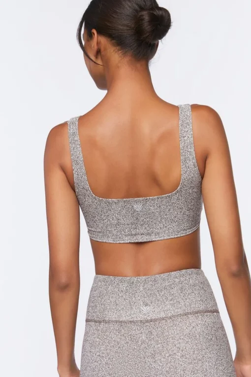 Ruched Drawstring Sports Bra