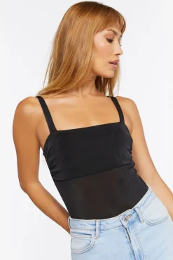 Ruched Sleeveless Bodysuit