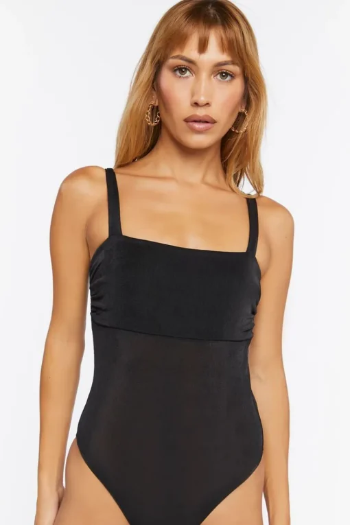 Ruched Sleeveless Bodysuit