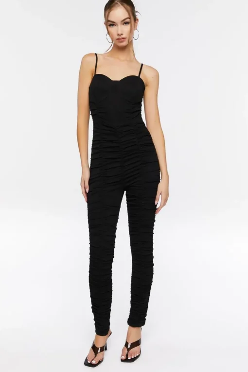 Ruched Sweetheart Jumpsuit