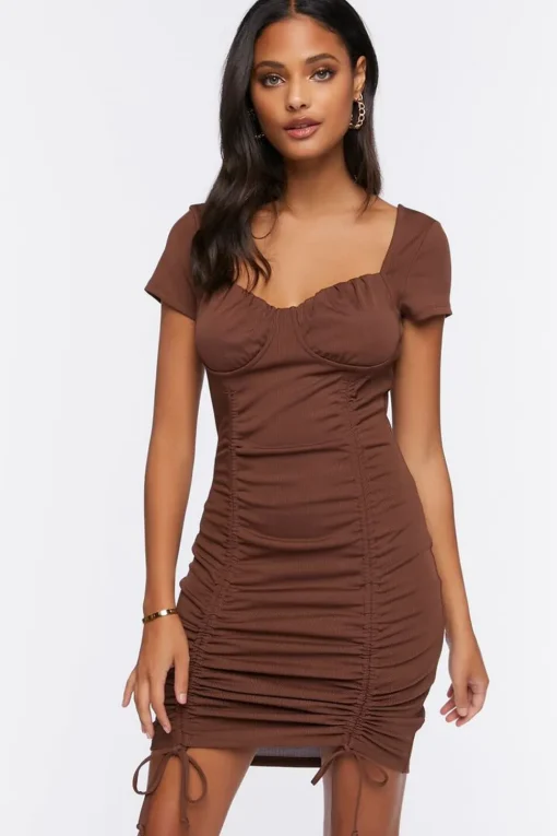 Ruched Sweetheart Mini Dress