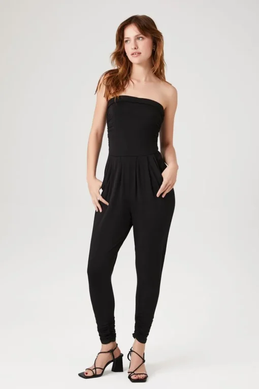 Ruched Tube Jumpsuit