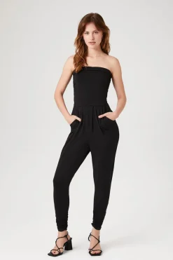 Ruched Tube Jumpsuit
