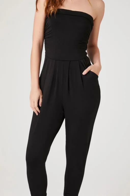 Ruched Tube Jumpsuit