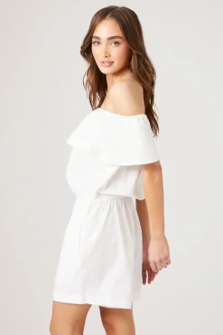 Ruffle Off-The-Shoulder Romper