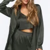 Satin Button-Up Robe