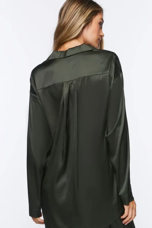 Satin Button-Up Robe