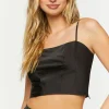 Satin Cropped Corset Cami