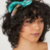 Satin Floral & Chain Print Hair Scarf