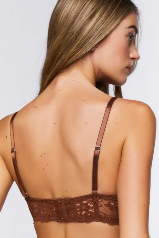 Satin Floral Lace Underwire Bra