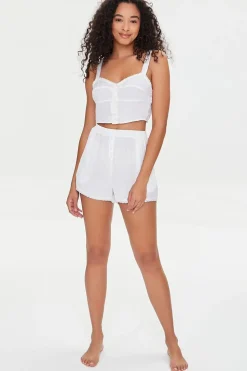 Satin High-Rise Lounge Shorts