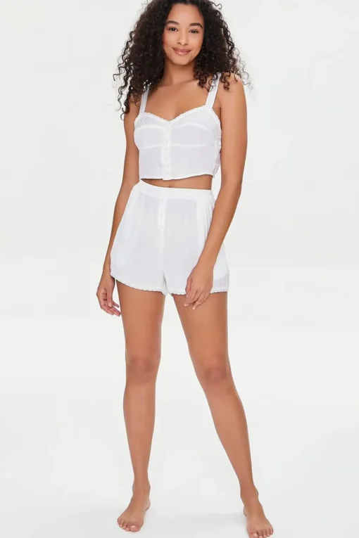 Satin High-Rise Lounge Shorts