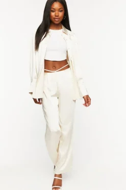 Satin Oversized Long-Sleeve Shirt