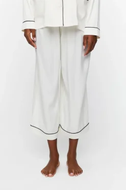 Satin Piped-Trim Shirt & Shorts Pants Set