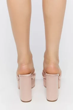 Satin Platform Heels