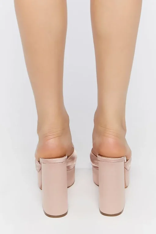 Satin Platform Heels