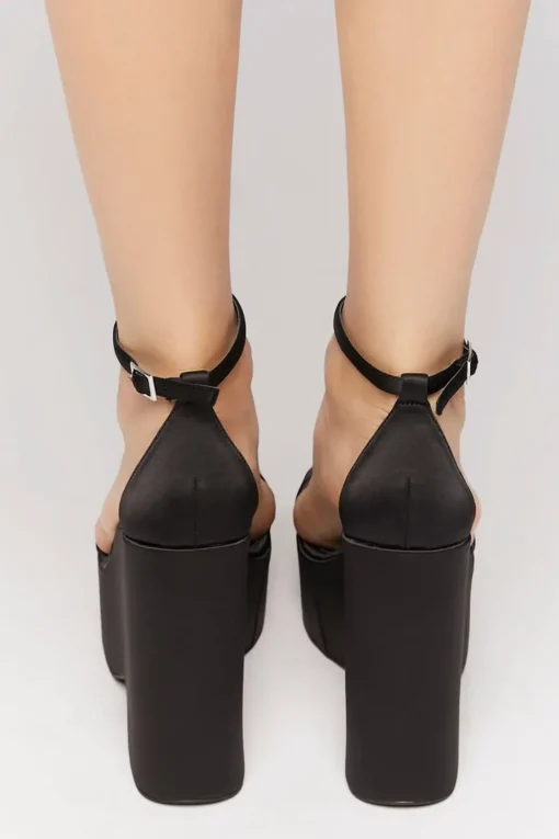 Satin Platform Wedges