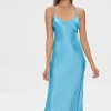 Satin Tie-Back Midi Dress
