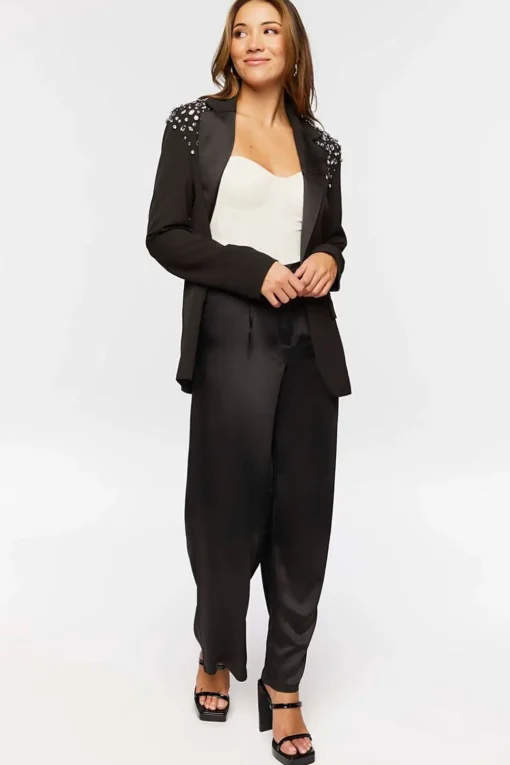 Satin Wide-Leg Pants