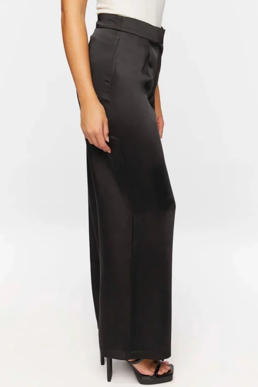 Satin Wide-Leg Pants