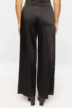 Satin Wide-Leg Pants