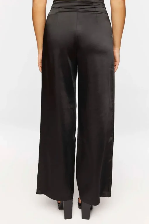 Satin Wide-Leg Pants