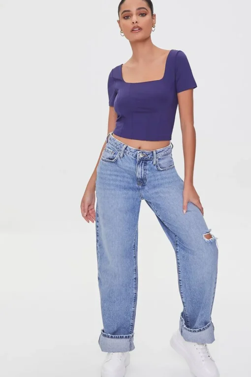 Seamed Crop Top