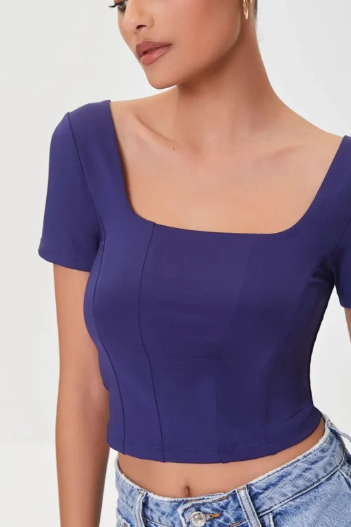 Seamed Crop Top