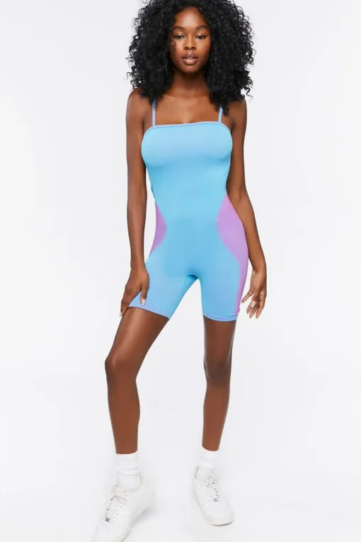 Seamless Colorblock Cami Romper