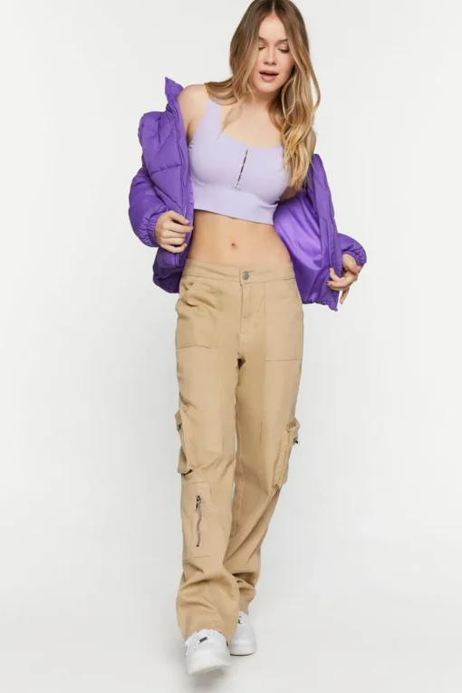 Seamless Hook-And-Eye Cropped Tank Top