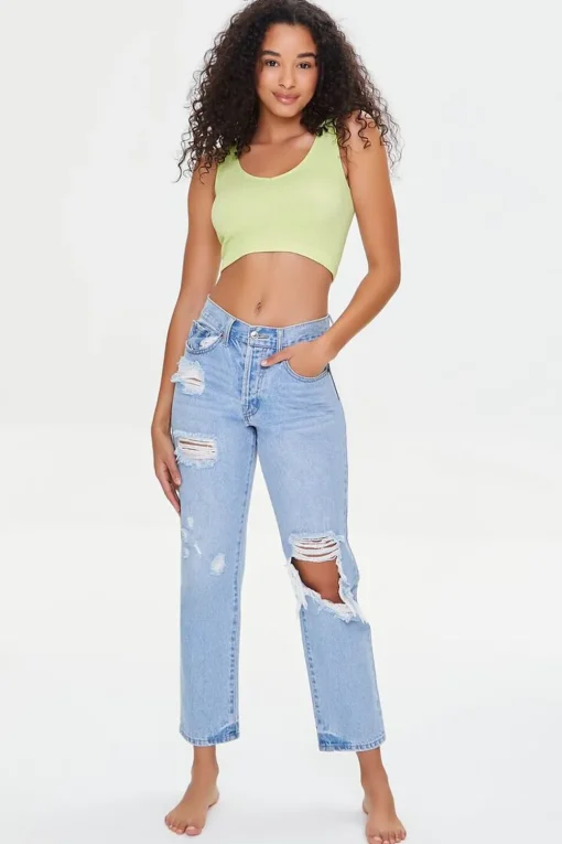 Seamless Ribbed Knit Bralette